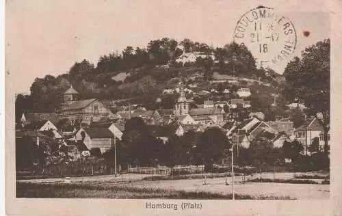 [Ansichtskarte] 6650 HOMBURG, Gesamtansicht, 1918. 
