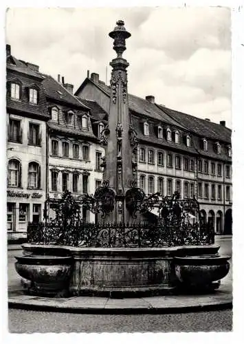 [Ansichtskarte] 6600 SAARBRÜCKEN - SANKT JOHANN, Marktbrunnen, Wilhelm Busch Frankatur, 1958. 