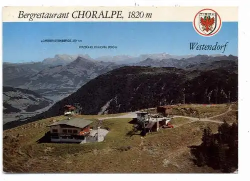 [Ansichtskarte] A 6363 WESTENDORF, Bergrestaurant Choralpe, Luftaufnahme. 
