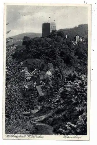 [Ansichtskarte] 6200 WIESBADEN - SONNENBERG, Blick auf Ort und Ruine, 1937. 