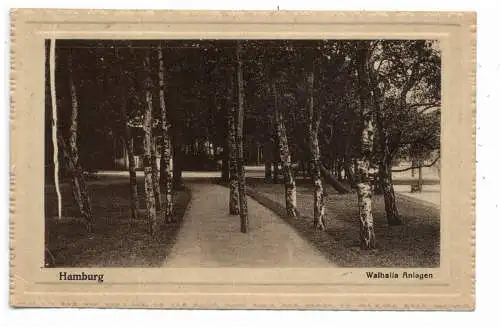 [Ansichtskarte] 2000 HAMBURG - UHLENHORST, Walhalla Anlagen. 