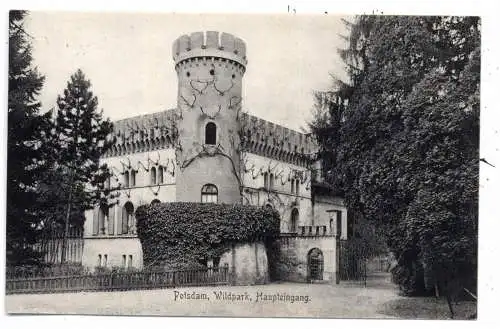 [Ansichtskarte] 0-1500 POTSDAM, Wildpark, Haupteingang. 