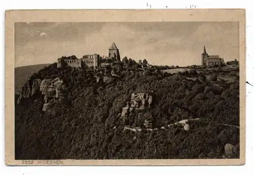 [Ansichtskarte] 5168 NIDEGGEN, Ruine und Kirche, 20er Jahre. 