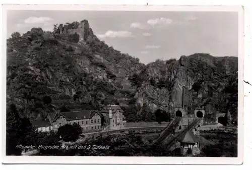 [Ansichtskarte] 5486 ALTENAHR, Burgruine Are mit den 3 Tunnels. 