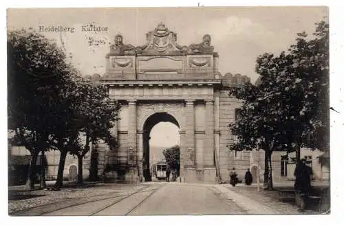 [Ansichtskarte] 6900 HEIDELBERG, Karlstor, Strassenbahn, 1907. 