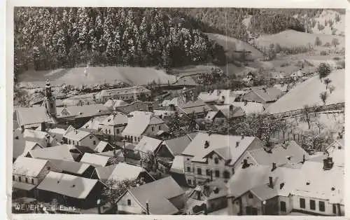 A 4464 WEYER a. d. Enns, Blick auf den Ort im Schnee, keine AK - Einteilung
