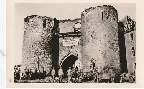 [Ansichtskarte] 5170 JÜLICH, 25. Februar 1945, Der beschädigte Jülicher Hexenturm. 