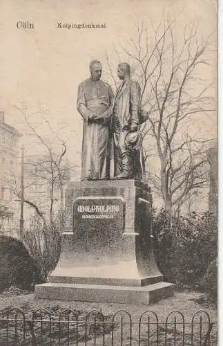5000 KÖLN, KOLPING, Kolping - Denkmal, Verlag Schaar & Dathe, kl Eckknick