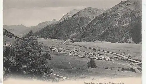 [Ansichtskarte] CH 7503 SAMADEN / SAMEDAN GR, Blick über das Tal. 