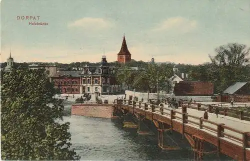 EESTI / ESTLAND - TARTU / DORPAT, Holzbrücke, Verlag Solba