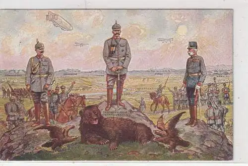 [Ansichtskarte] OSTPREUSSEN - Patriotica 1. Weltkrieg, Ostpreussens Befreier, 1916, Feldpost. 