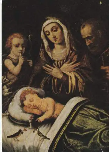 [Ansichtskarte] RELIGION - GEBURT CHRIST / Krippe, Kapuzinerkloster Gerlisberg, von Christkindl verschickt. 