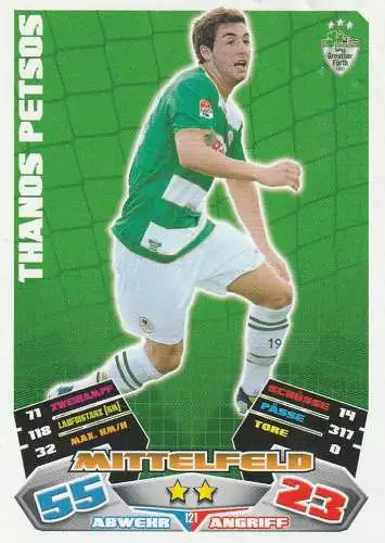 FUSSBALL - GREUTHER FÜRTRH, THANOS PETSOS, Match Attax