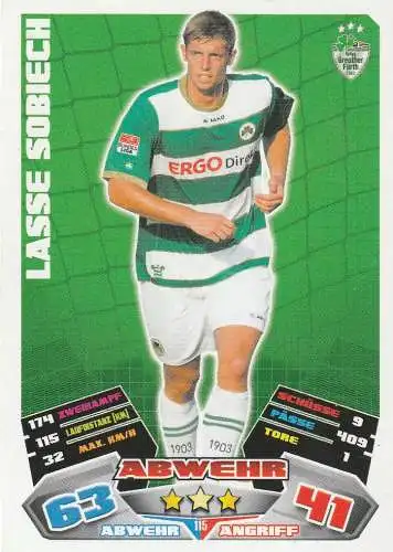 FUSSBALL - GREUTHER FÜRTRH, LASSE SOBIECH, Match Attax