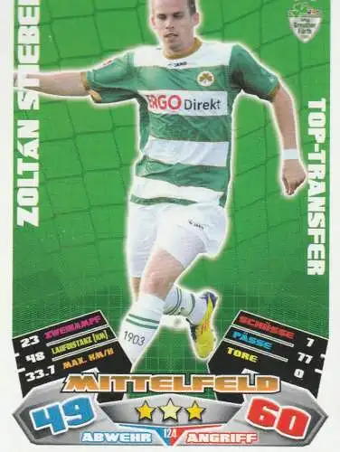 FUSSBALL - GREUTHER FÜRTRH, ZOLTAN STIEBER, Match Attax