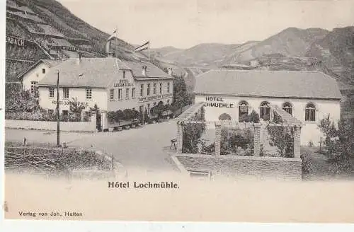 [Ansichtskarte] 5486 ALTENAHR - MAYSCHOSS, Hotel Lochmühle, ca. 1905, Verlag Helten. 
