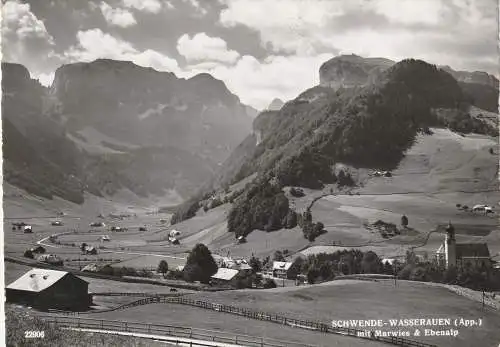 [Ansichtskarte] CH 9057 SCHWENDE - WASSERAUEN AI, Blick in das Tal. 