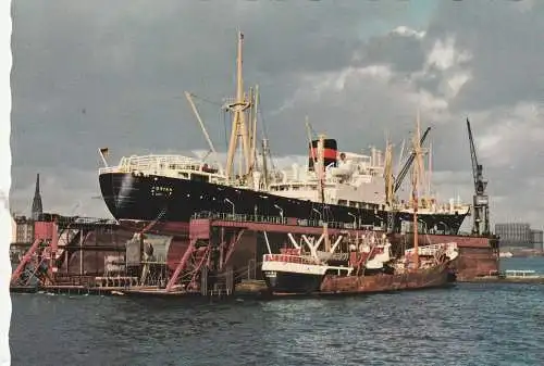[Ansichtskarte] OZEANSCHIFFE - FRACHTSCHIFF "ADRIAN" im Hamburger Hafen. 