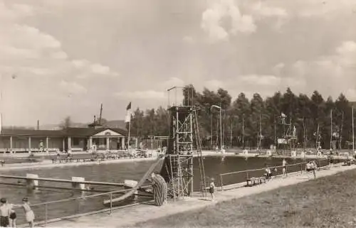0-9330 OLBERNHAU, Schwimmbad, 1958