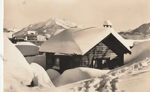 [Ansichtskarte] CH 1854 LEYSIN, Dorfansicht, Blick auf Pic Chaussy. 