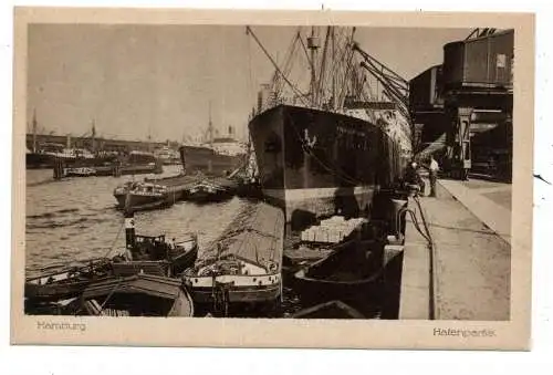 [Ansichtskarte] OZEANSCHIFFE - PASSAGIER, "PRESIDENT GRANT" (ex SERVIAN), im Hamburger Hafen. 