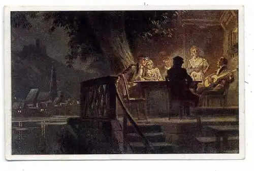 [Ansichtskarte] KÜNSTLER / ARTIST - PAUL HEY, "An den Rhein, an den Rhein", Volksliederkarte # 32. 