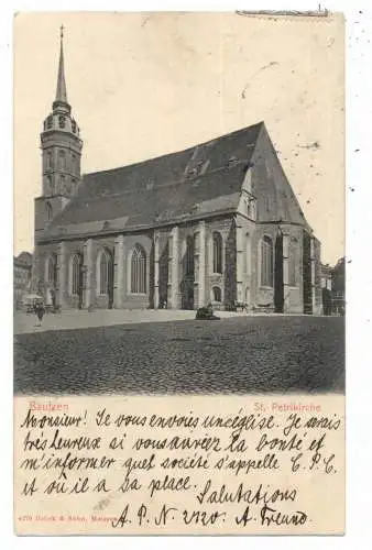 [Ansichtskarte] 0-8600 BAUTZEN, St. Petrikirche, 1905, Verlag Brück & Sohn. 