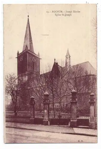 [Ansichtskarte] 4630 BOCHUM, Joseph Kirche, 20er Jahre. 