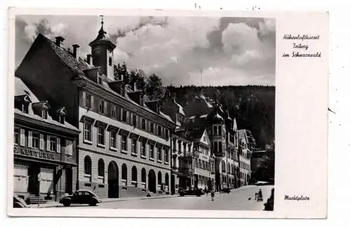 [Ansichtskarte] 7740 TRIBERG, Marktplatz, Konditorei KETTERER, VW - Käfer, 1951. 