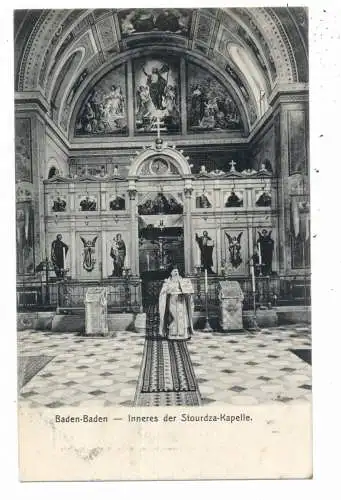 [Ansichtskarte] 7570 BADEN - BADEN, Innenansicht Stourzda-Kapelle, Orthodoxer Priester, Verlag Salzer. 