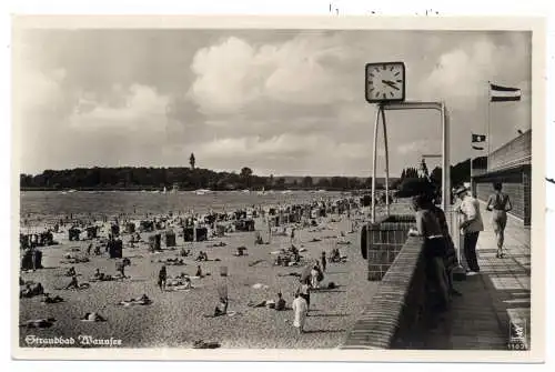 [Ansichtskarte] 1000 BERLIN - WANNSEE, Strandbad, 30er Jahre. 