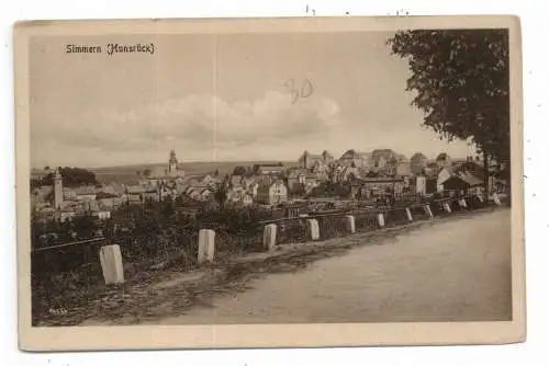 [Ansichtskarte] 6540 SIMMERN, Blick auf den Ort, Verlag Böhmer. 
