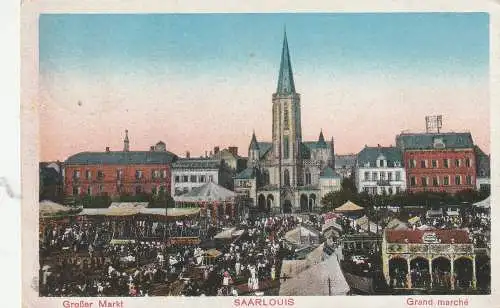 [Ansichtskarte] 6630 SAARLOUIS, Grosser Markt. 