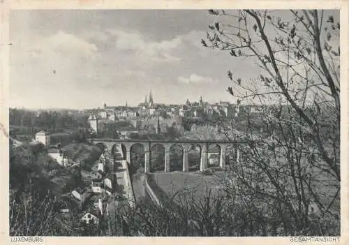 [Ansichtskarte] L 1000 LUXEMBURG STADT, Gesamtansicht, 1942, deutsche Feldpost, Verlag Heinrich Hoffmann  # L 026. 