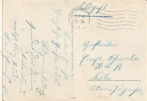 [Ansichtskarte] L 1000 LUXEMBURG STADT, Gesamtansicht, 1942, deutsche Feldpost, Verlag Heinrich Hoffmann  # L 026. 