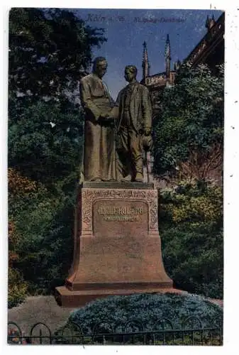 [Ansichtskarte] 5000 KÖLN, KOLPING - Denkmal, 1905, coloriert. 