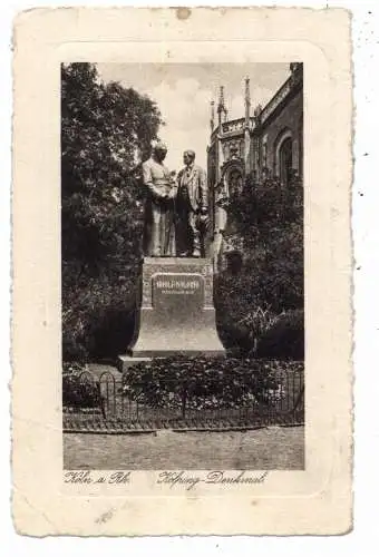 [Ansichtskarte] 5000 KÖLN, KOLPING - Denkmal, 1926, nach Jülich befördert, Druckstelle. 