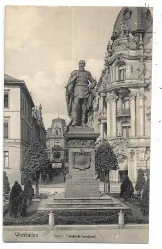[Ansichtskarte] 6200 WIESBADEN, Kaiser Friedrich Denkml, Verlag Knackstedt & Näther. 