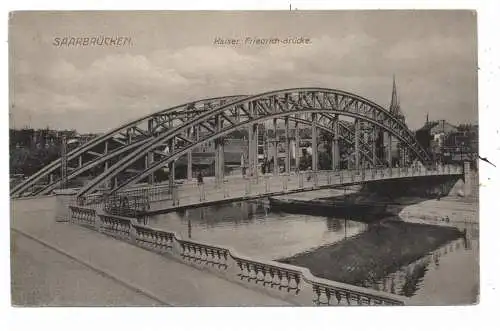 [Ansichtskarte] 6600 SAARBRÜCKEN, Kaiser Friedrich Brücke, Verlag Hartmann. 