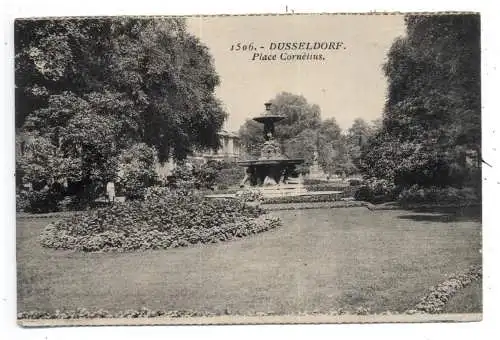 4000 DÜSSELDORF, Springbrunnen am Corneliusplatz, 1927