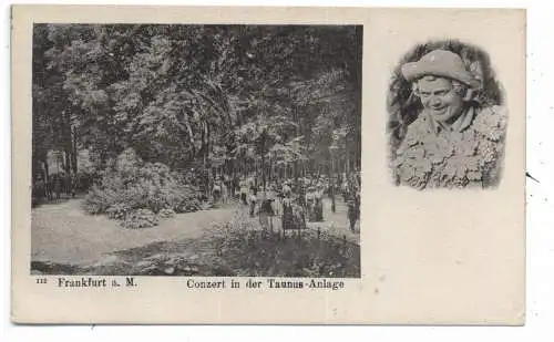 [Ansichtskarte] 6000 FRANKFURT, Conzert / Konzert in der Taunus - Anlage. 