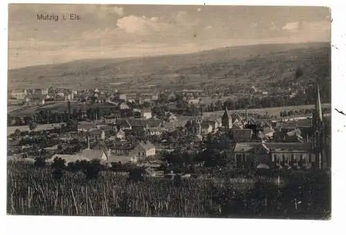 F 67190 MUTZIG, Blick aus den Bergen, 1918, Verlag Hürter
