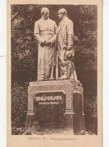 [Ansichtskarte] 5000 KÖLN, KOLPING, Kolping - Denkmal, 1933, nach Regensburg verschickt. 