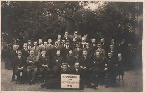[Ansichtskarte] 5000 KÖLN, KOLPING, Kolping - Denkmal, Schlesiergruppe des kath. Gesellenvereins Köln, 1925. 