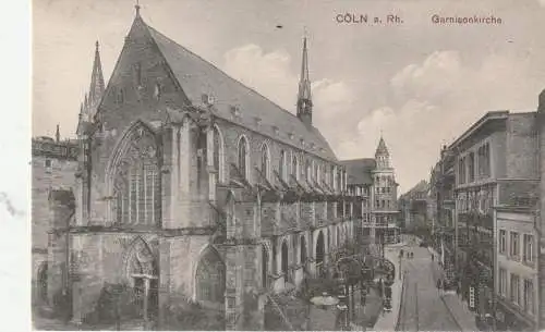 [Ansichtskarte] 5000 KÖLN, KOLPING, Minoritenkirche, Kolpings Grabstätte, fälschlicherweise als Garnisonskirche beschrieben, 1912. 