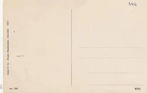 [Ansichtskarte] 5000 KÖLN, KOLPING, Minoritenkirche, Kolpings Grabstätte, fälschlicherweise als Garnisonskirche beschrieben, 1912. 