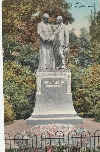 [Ansichtskarte] 5000 KÖLN, KOLPING, Kolping - Denkmal, 1911, nach Esslingen befördert. 