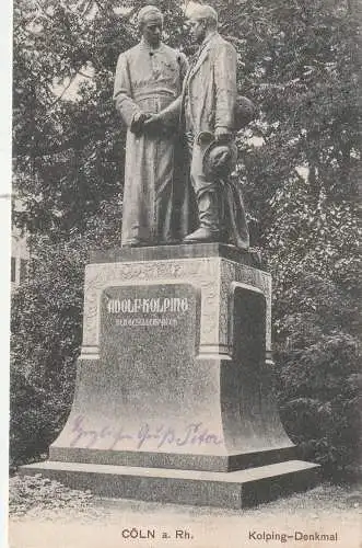 [Ansichtskarte] 5000 KÖLN, KOLPING, Kolping - Denkmal, 1911, nach Honnef befördert. 