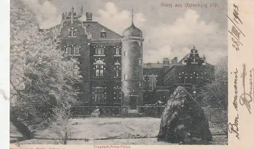 [Ansichtskarte] 2900 OLDENBURG, Elisabeth Anna Palais, 1903. 