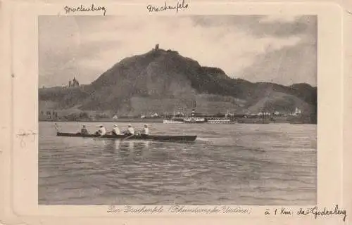 [Ansichtskarte] RUDERN / Rowing vor Königswinter, im Hintergrund Rheindampfer Undine, 1911, Verlag Carl Richarz. 